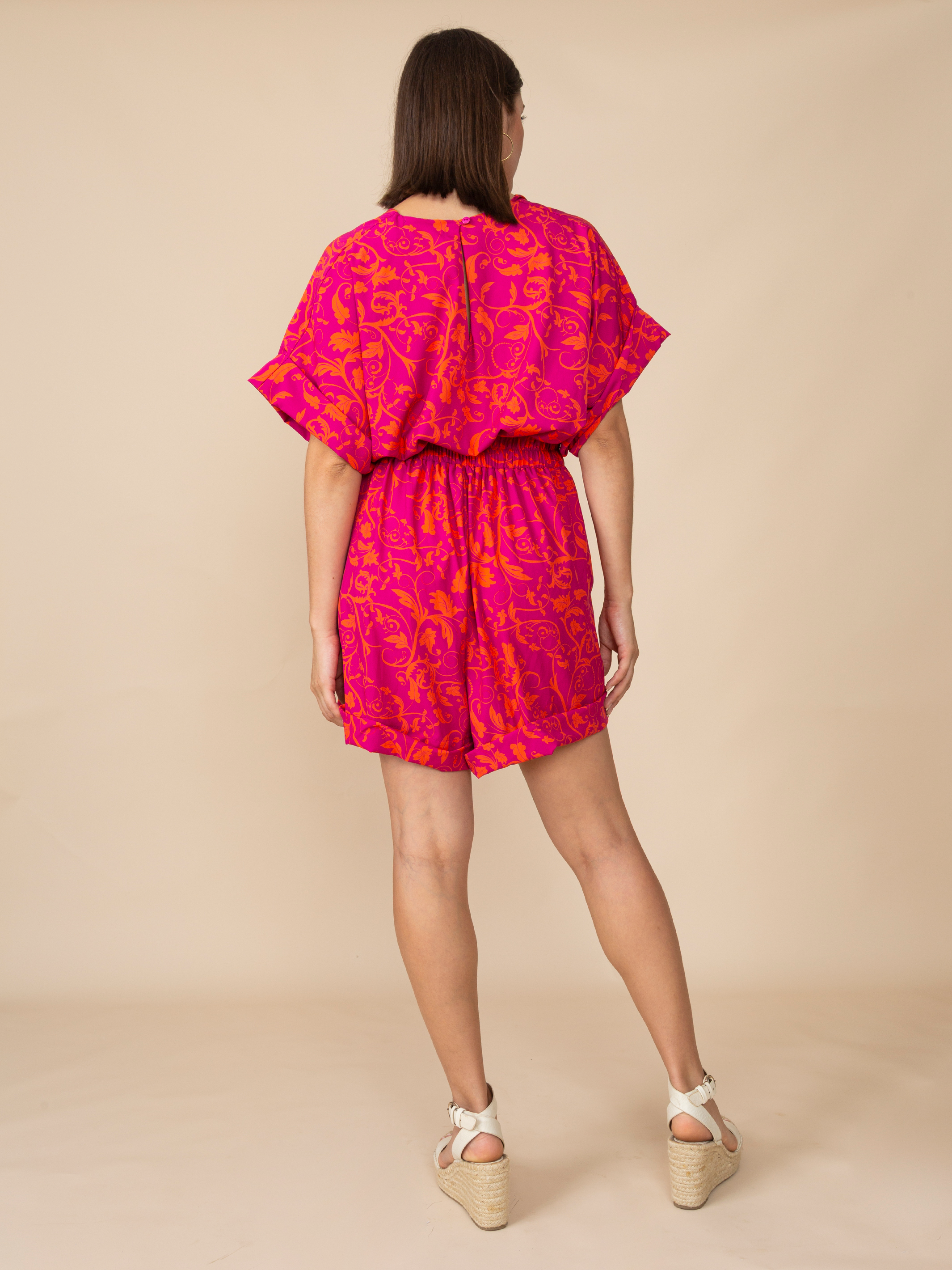 Short Jumpsuit Rosse Fuchsia