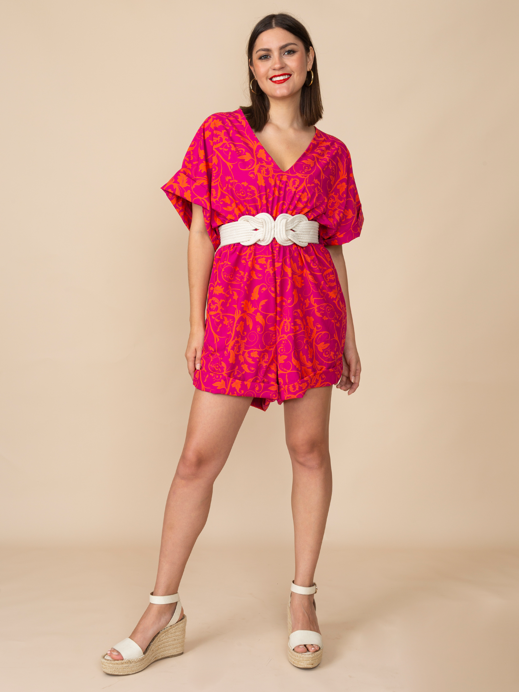 Short Jumpsuit Rosse Fuchsia