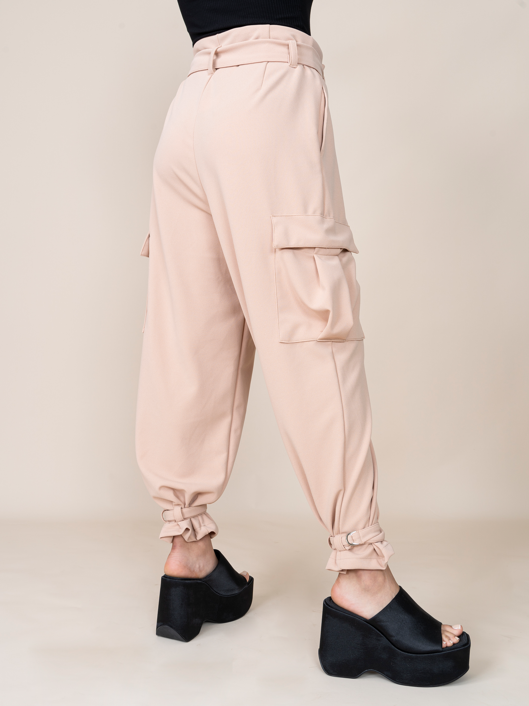 Beige Estela Cargo Pants
