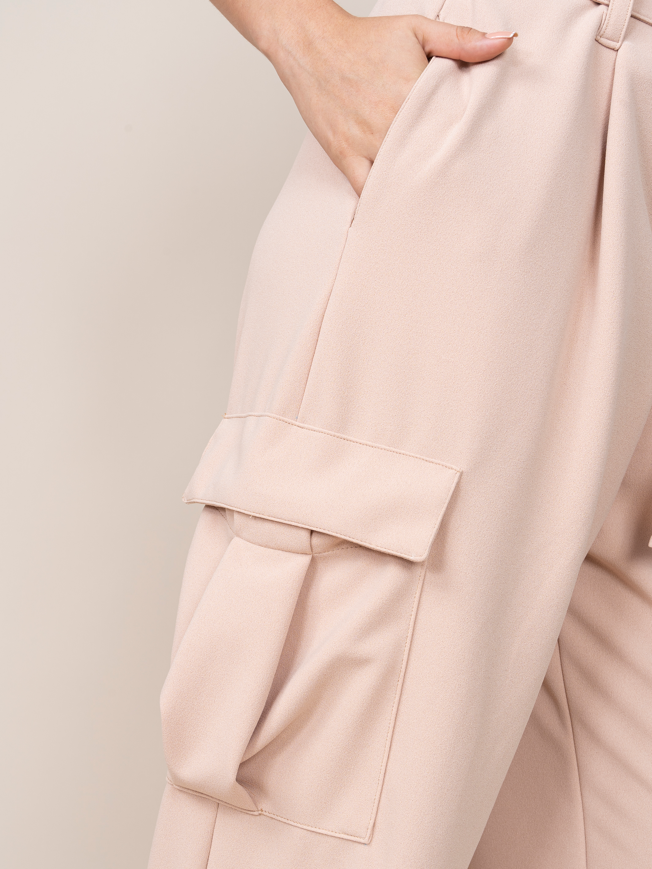 Beige Estela Cargo Pants