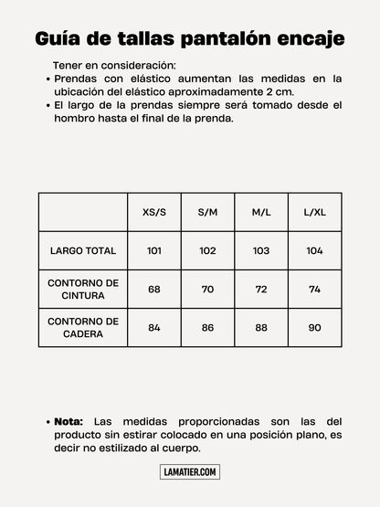Pantalón de Encaje Blanco
