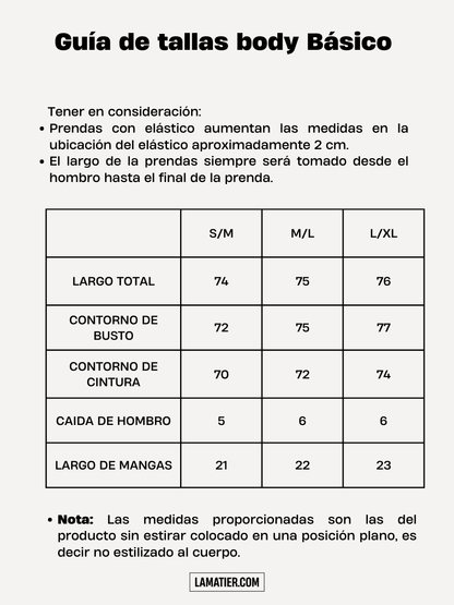 Body Básico Manga Corta Blanco