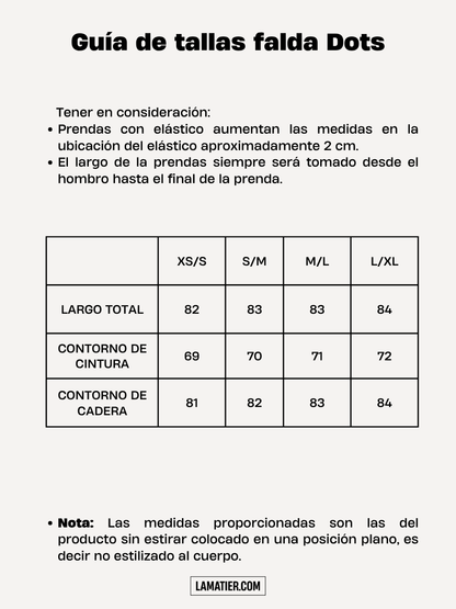 Falda Dots Blanco