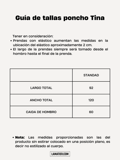 Poncho Tejido Tina Negro