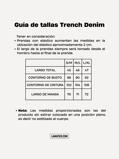 Trench Corto Denim Paula