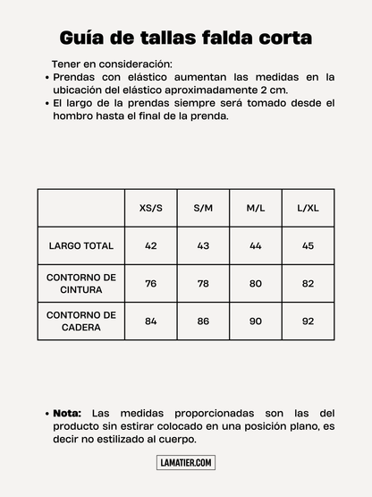 Falda Corta de Cierre Negra