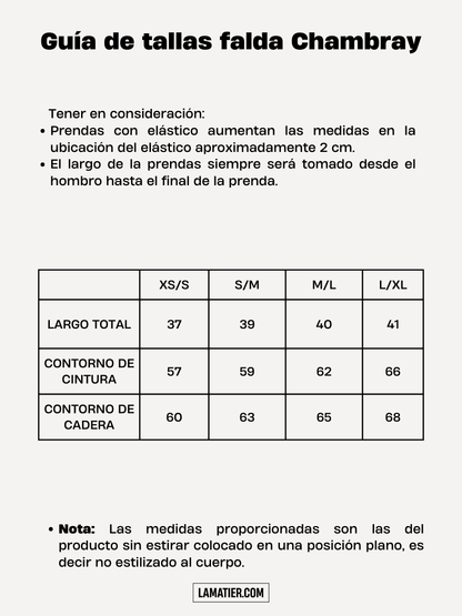 Falda Chambray Bordado