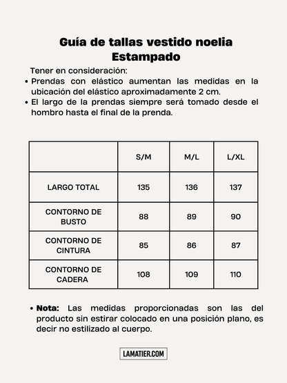 Vestido Noelia Estampado Flores Azules