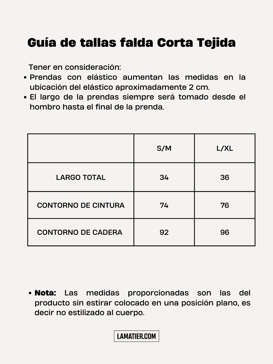 Falda Corta Tejida Negro