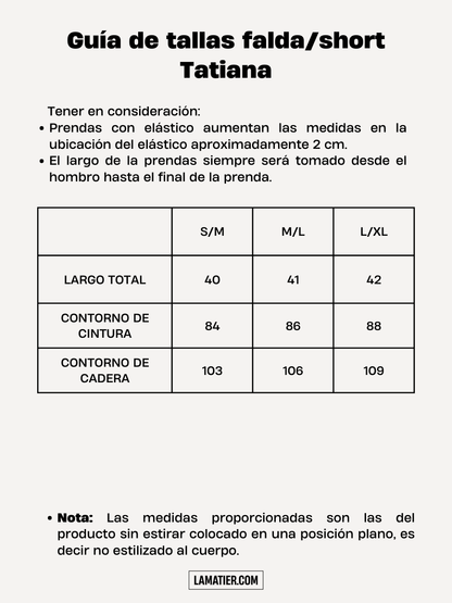 Falda/Short Tatiana Negro