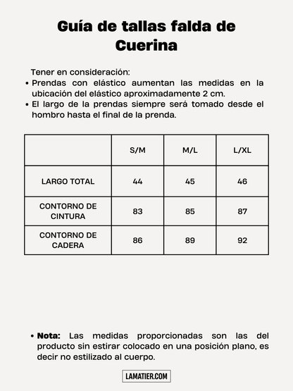 Falda Efecto Piel Negro