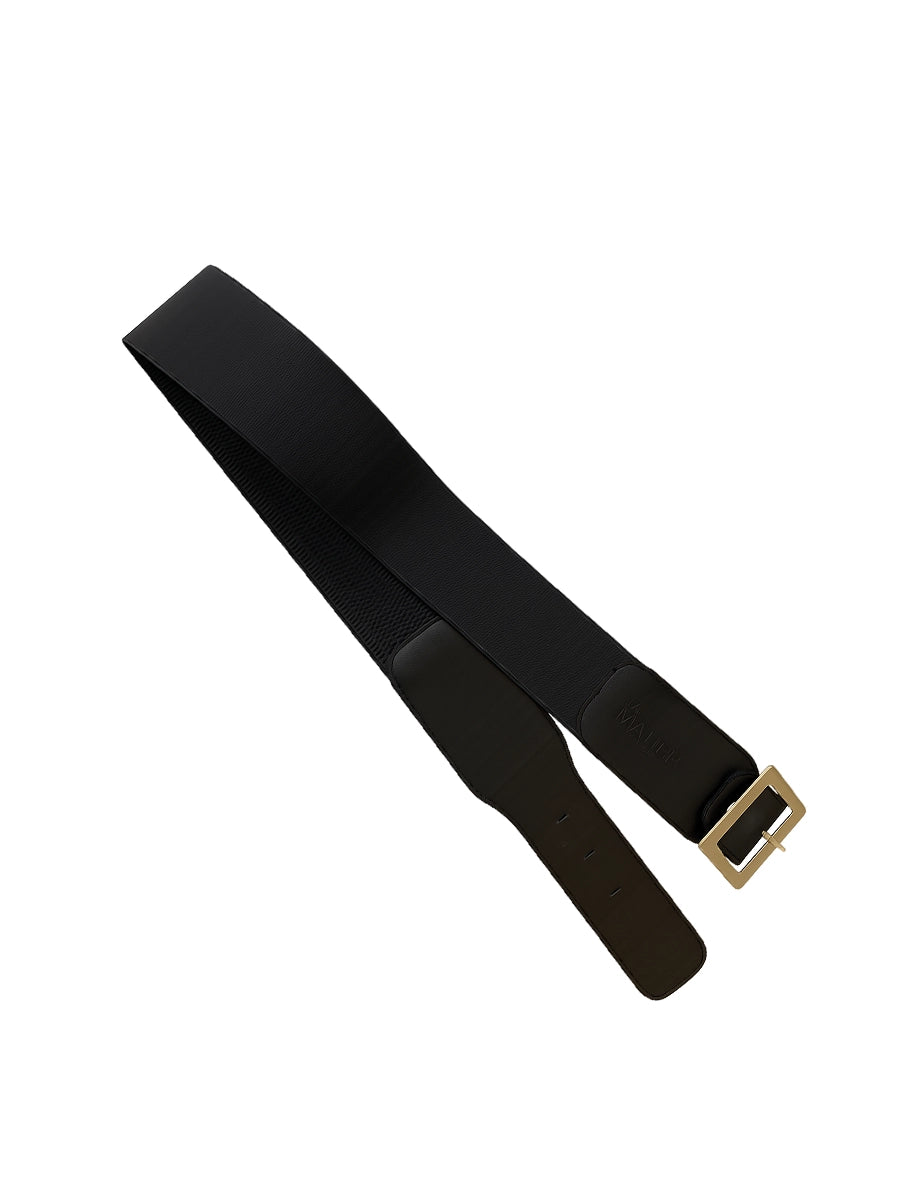 Correa Elasticada Negra Cuadrada