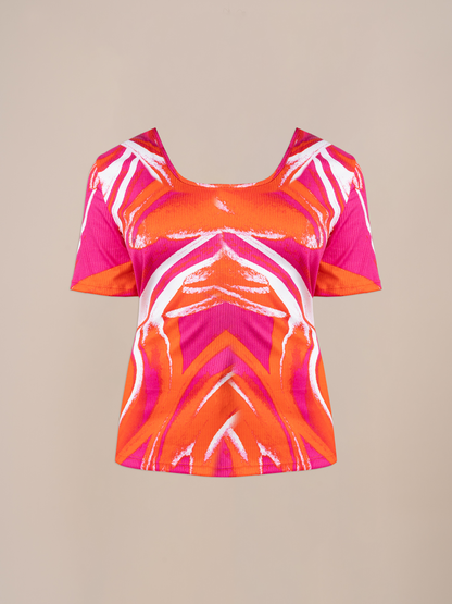 Polo Michi Estampado Fucsia