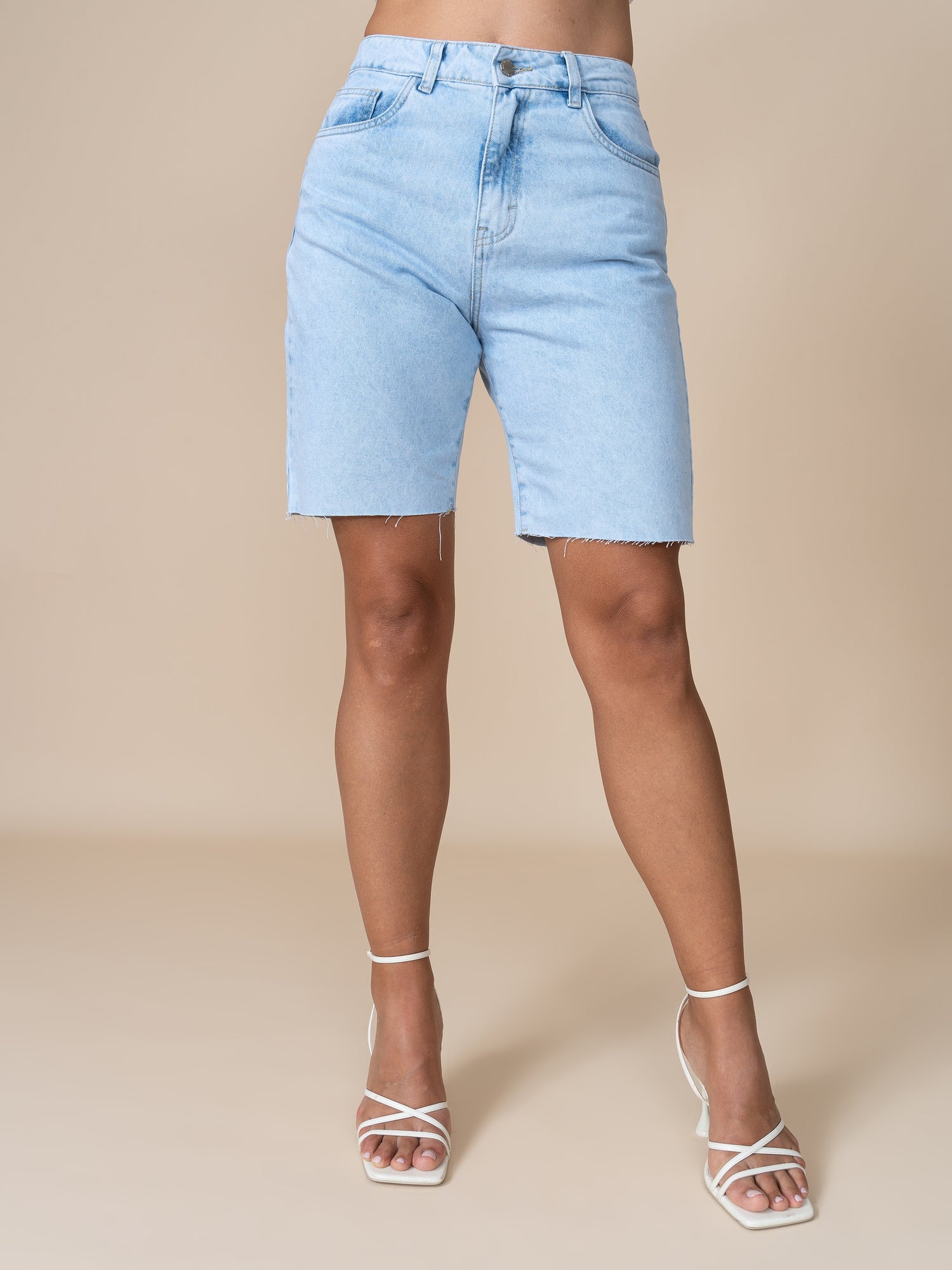 Bermuda de Denim Celeste