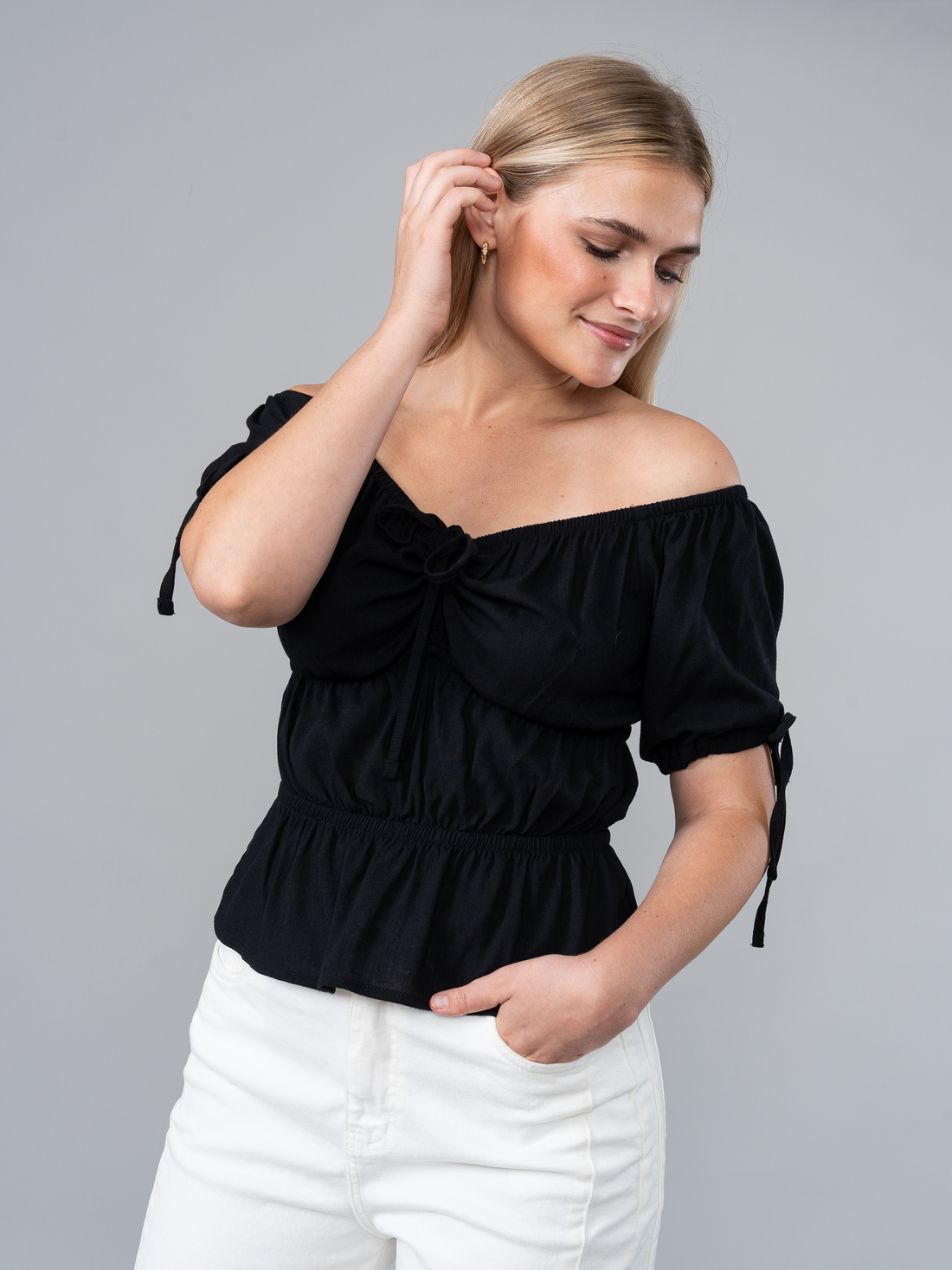 Blusa de Lino Samy Negro