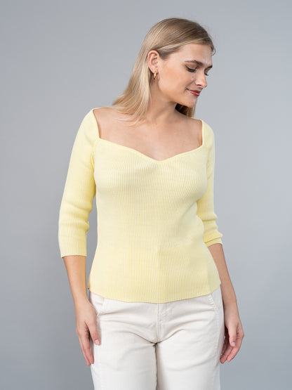 Polo Tejido Mia Amarillo