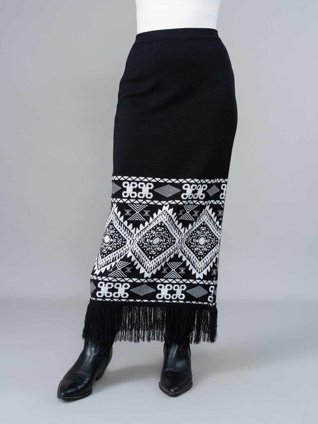 Falda Tejida Camille Negro/Blanco