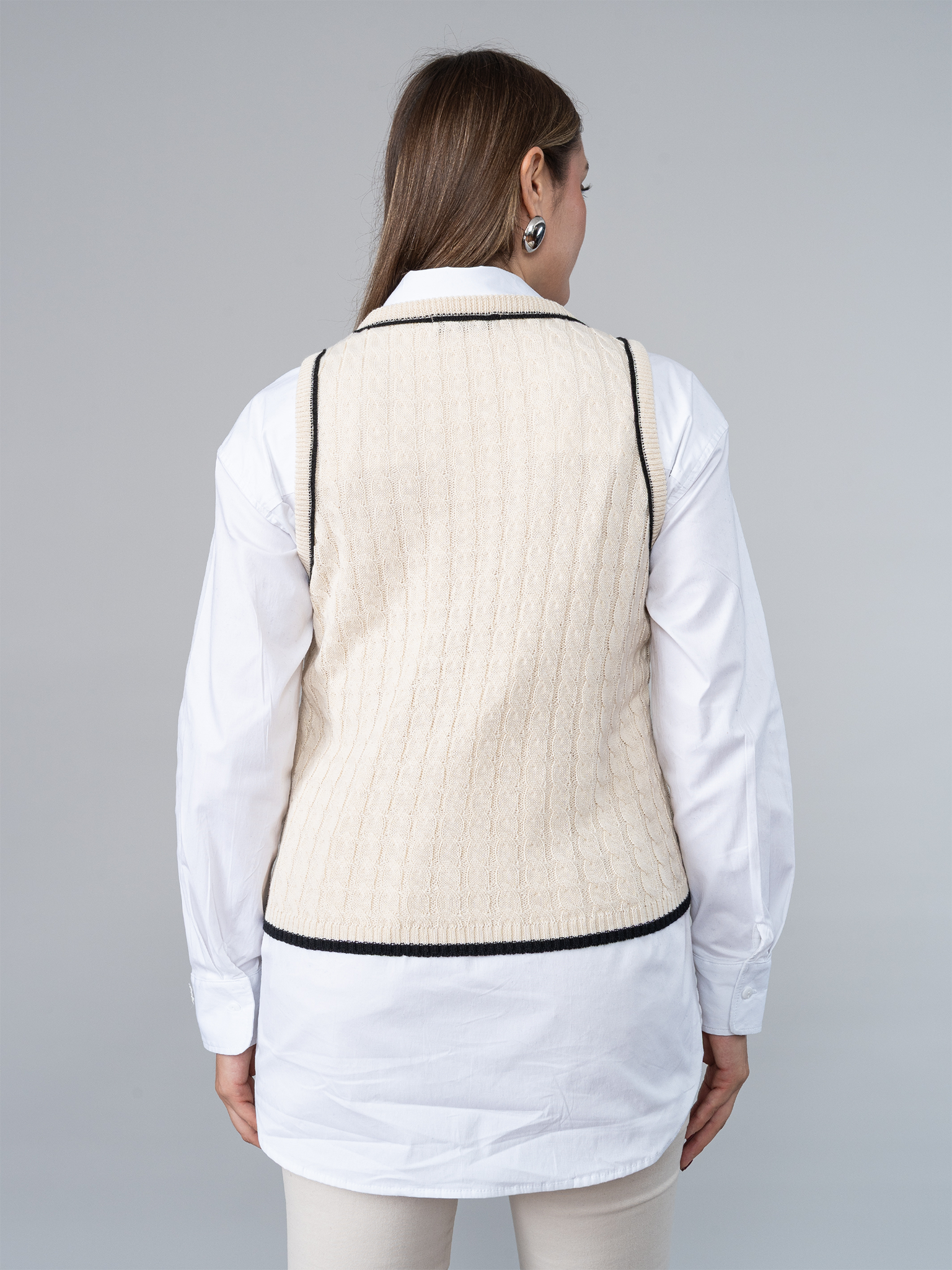 Chaleco Micaela Tejido Beige