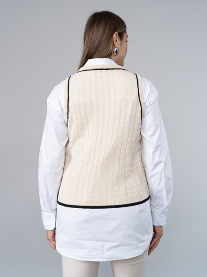 Chaleco Micaela Tejido Beige