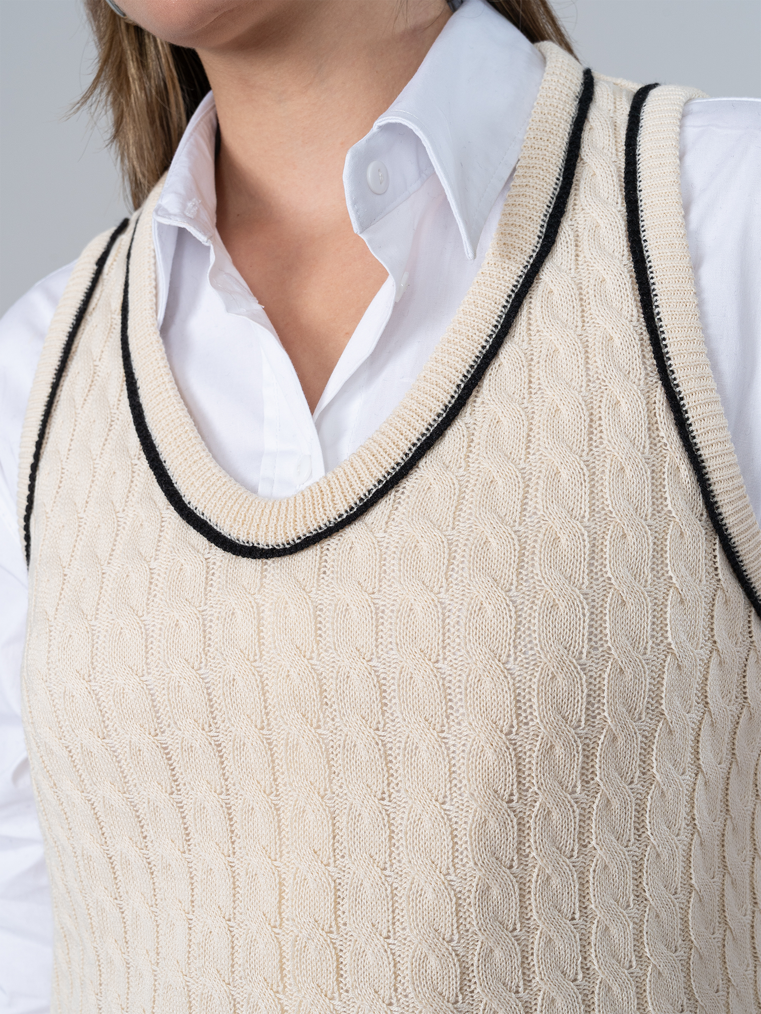 Chaleco Micaela Tejido Beige