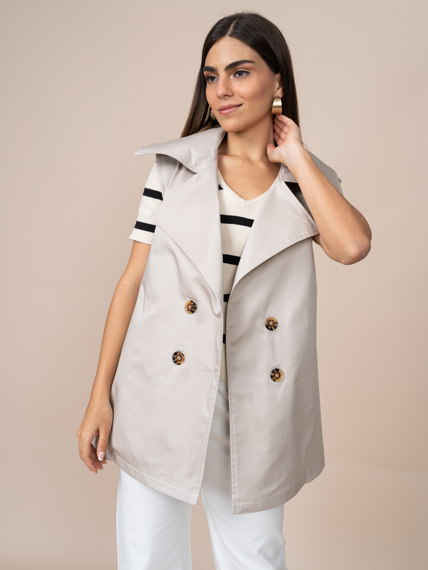 Chaleco Trench Beige