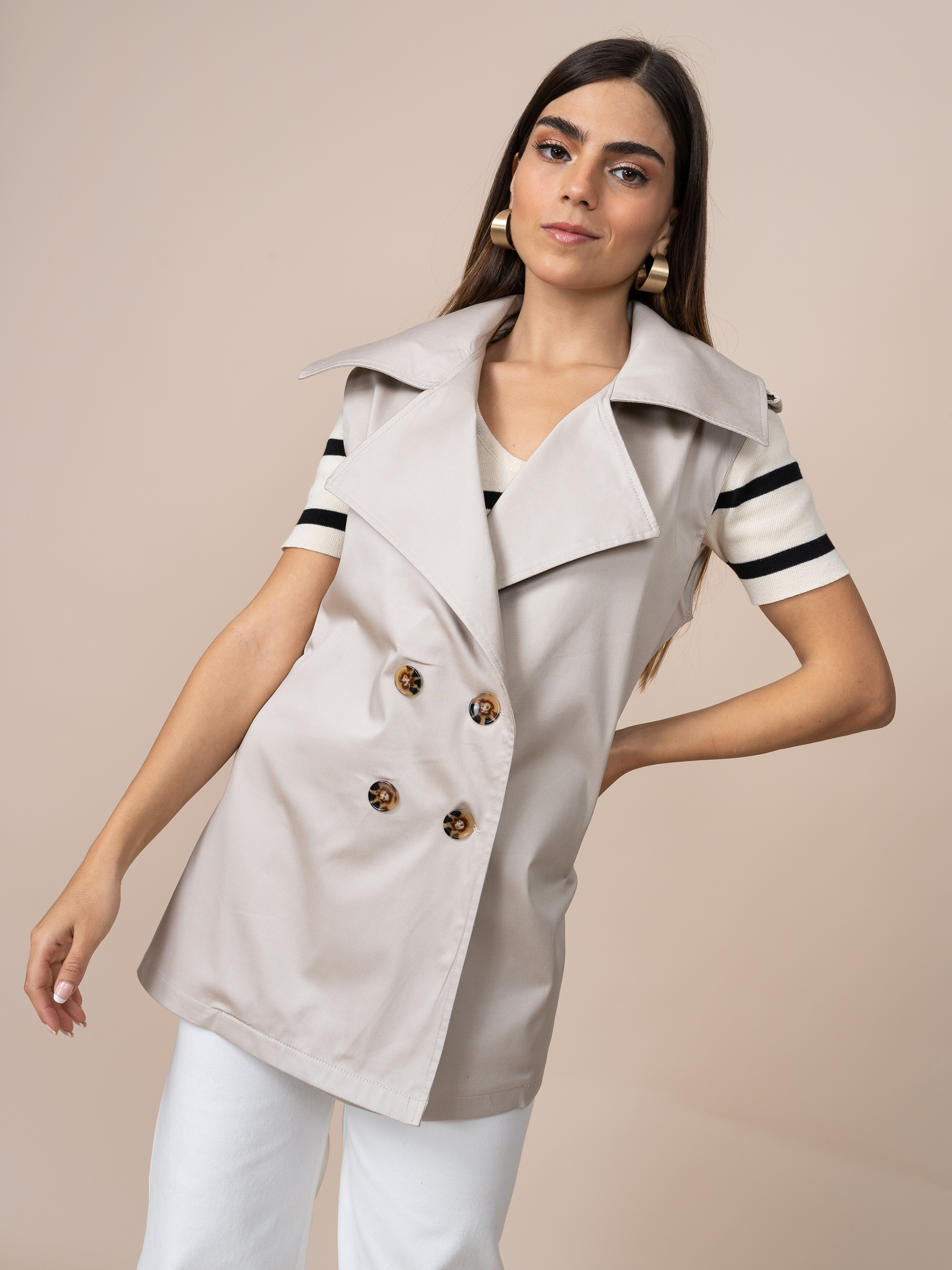 Chaleco Trench Beige