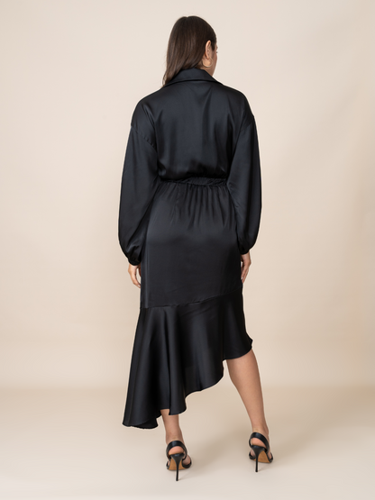 Vestido de Seda Jimena Negro