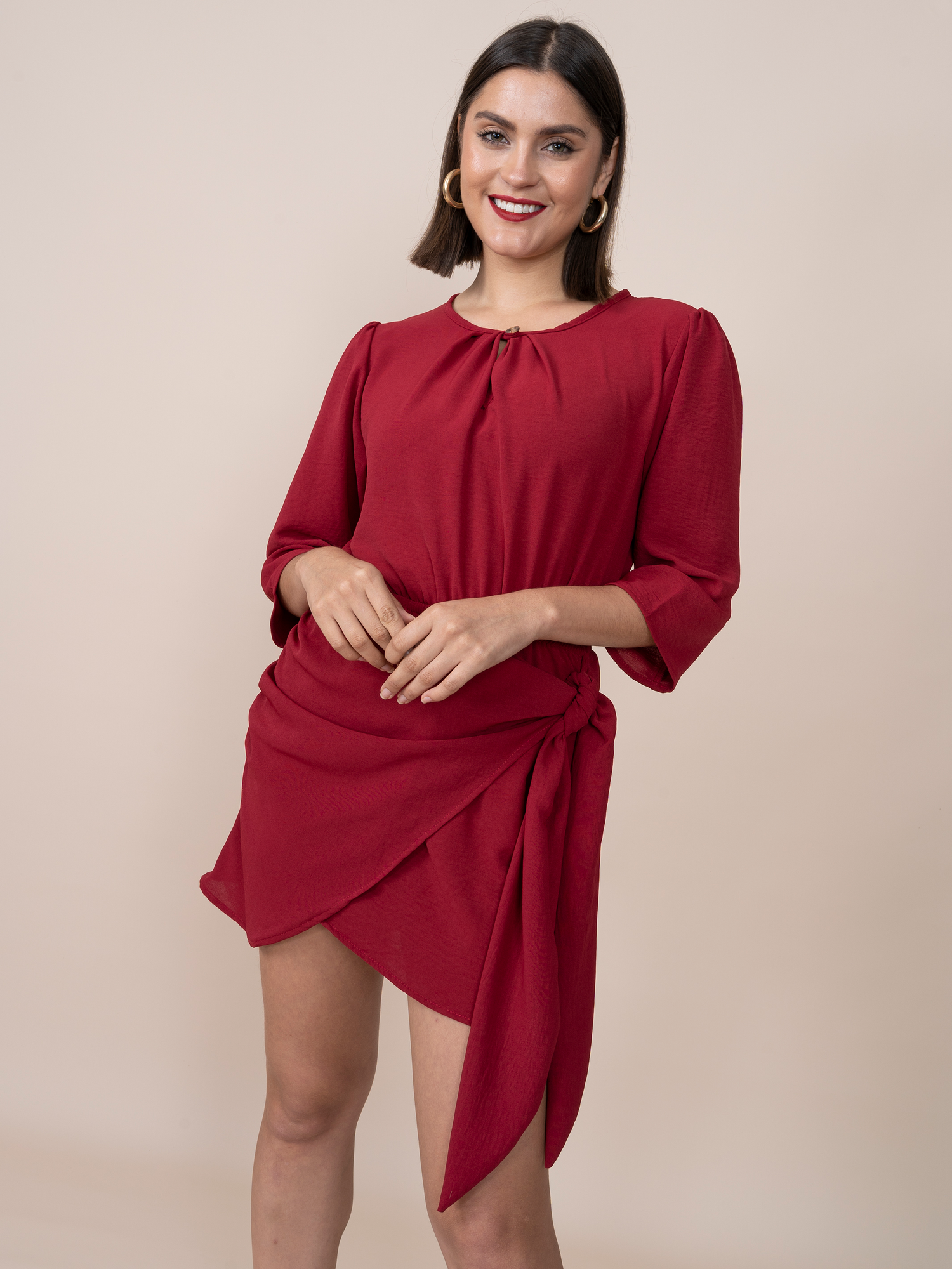 Vestido Flavia Guinda