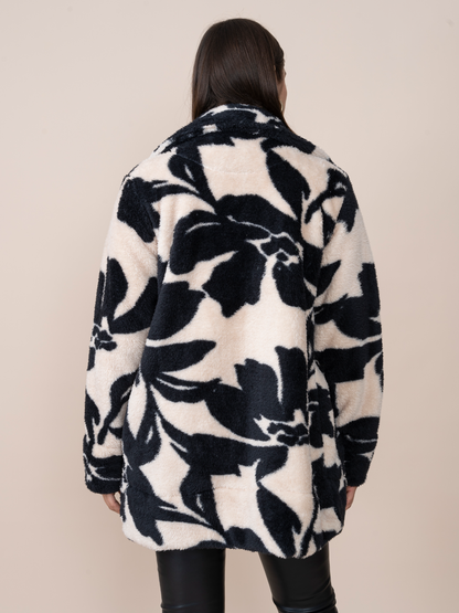 Abrigo Viviana Estampado Negro