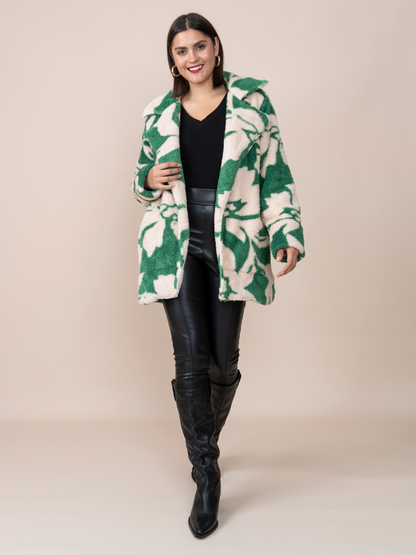 Abrigo Viviana Estampado Verde