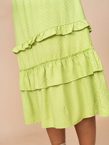 Vestido Argolla Verde Limon