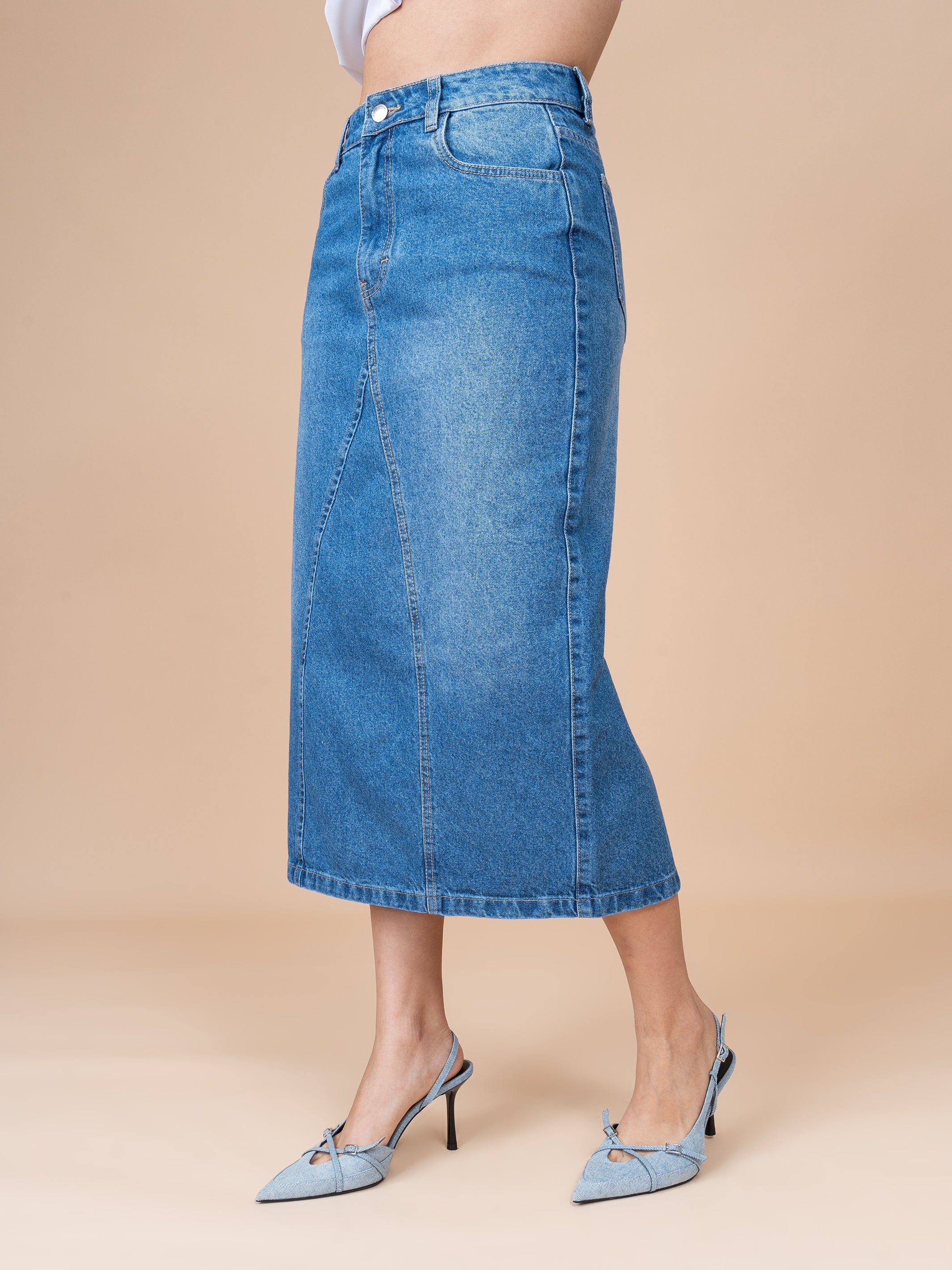 Falda Denim Miranda Azul