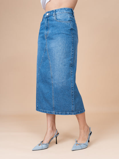 Falda Denim Miranda Azul