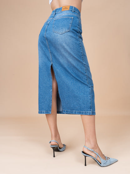 Falda Denim Miranda Azul