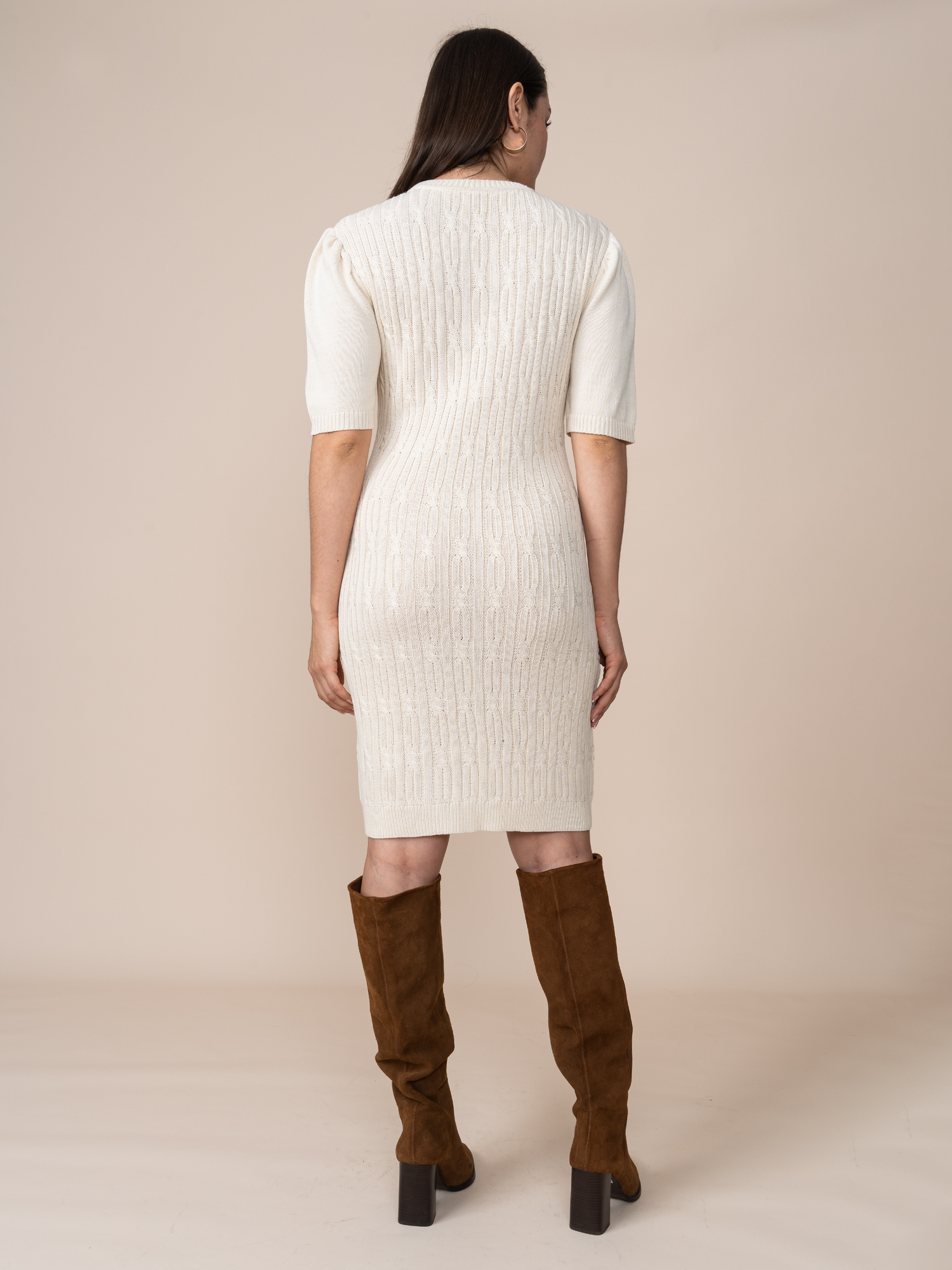 Vestido Tejido Nicole Beige