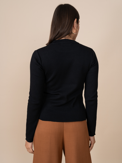 Polo Tejido Negro