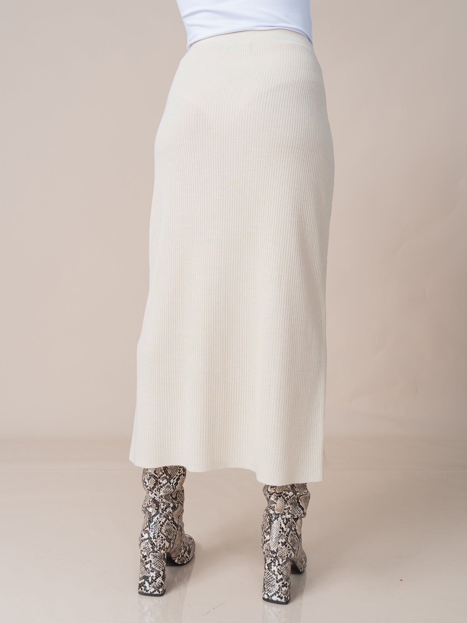 Falda Tejida Claudia Beige