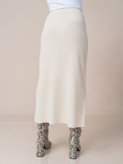 Falda Tejida Claudia Beige