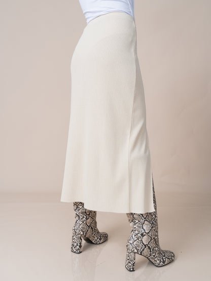Falda Tejida Claudia Beige