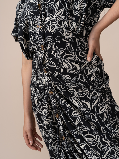 Vestido Patricia Estampado Negro