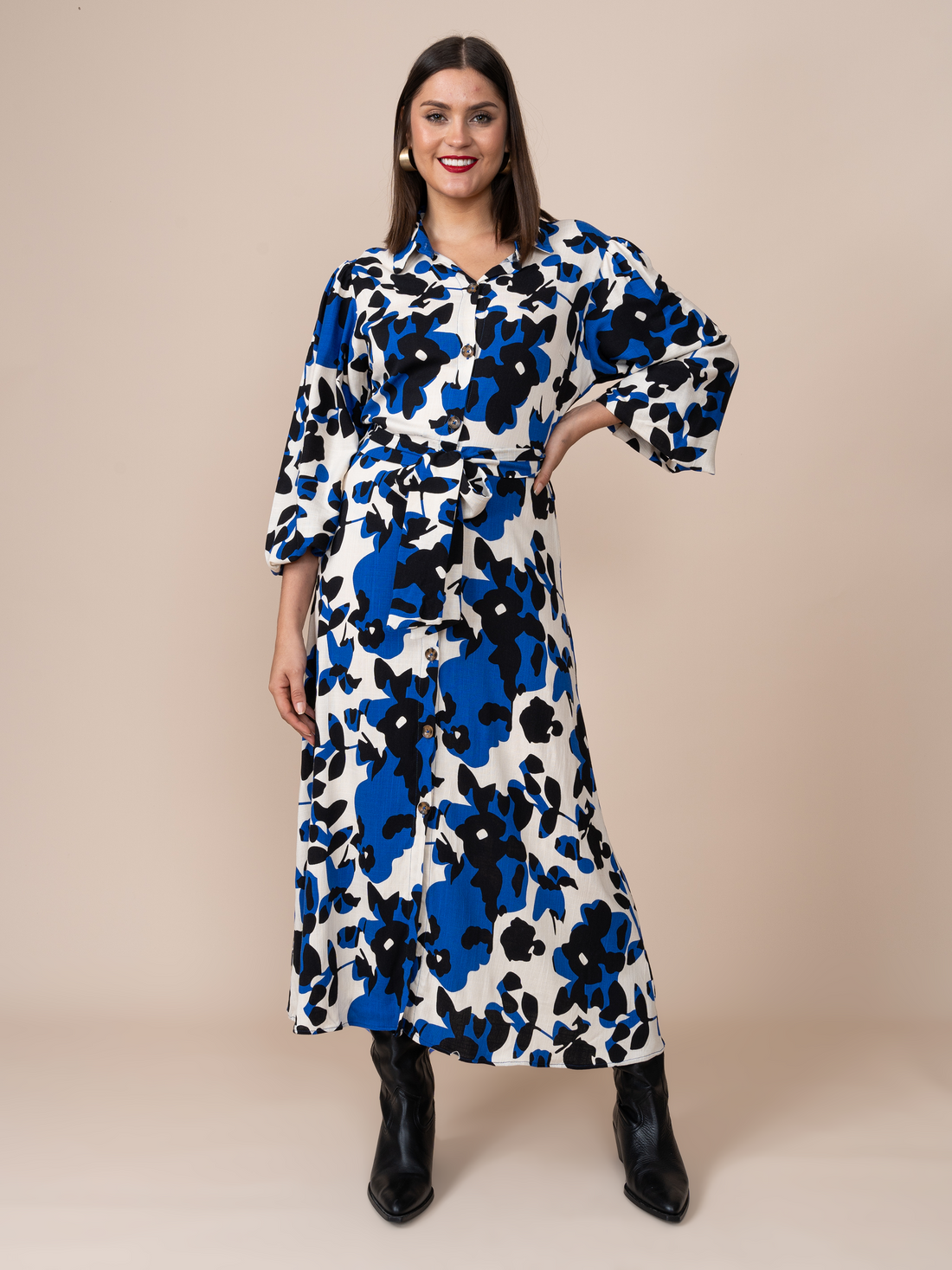Vestido Tatiana Estampado Azul