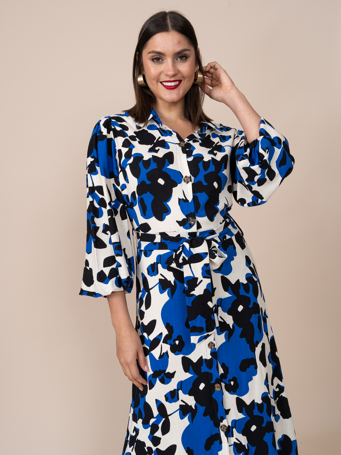 Vestido Tatiana Estampado Azul