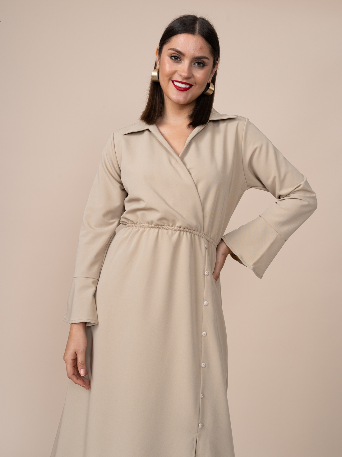 Vestido Carolina Beige
