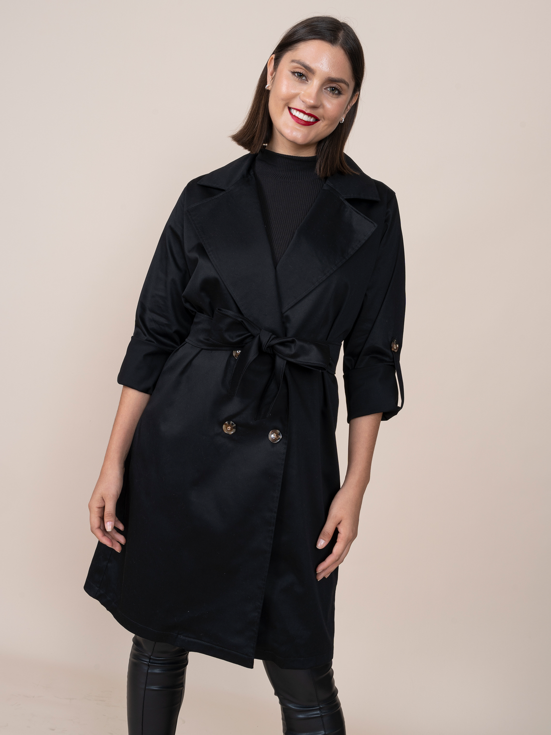 Cream Short Trench Vest