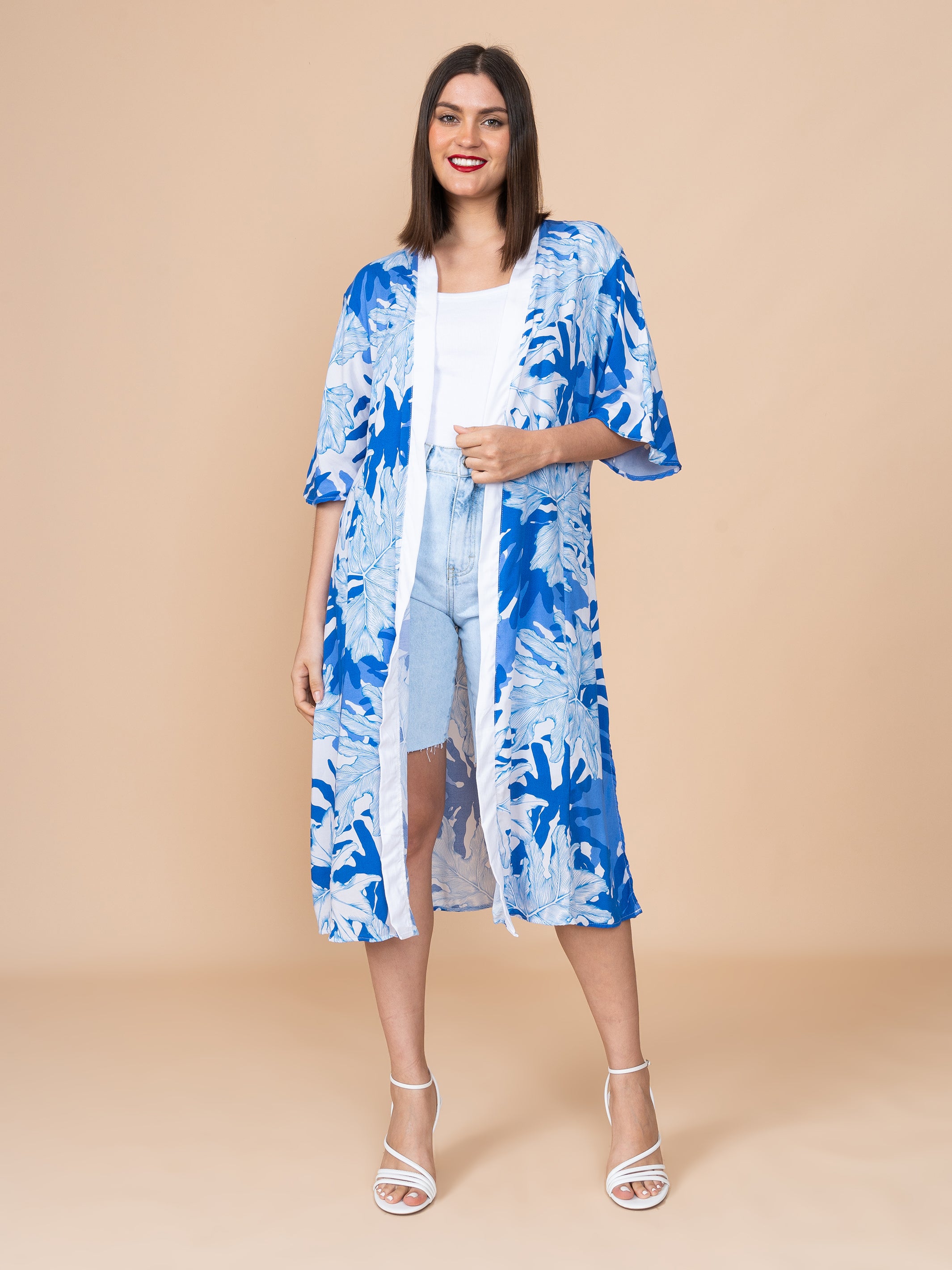 Kimono La Matier Estampado Azul
