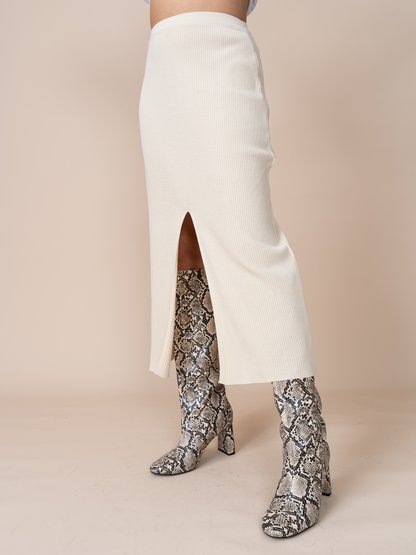 Falda Tejida Isabella Beige