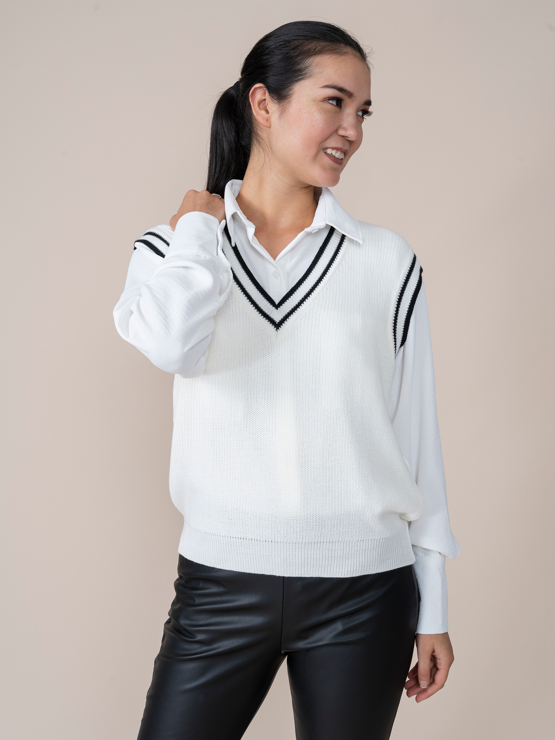 Beige Laia Woven Vest