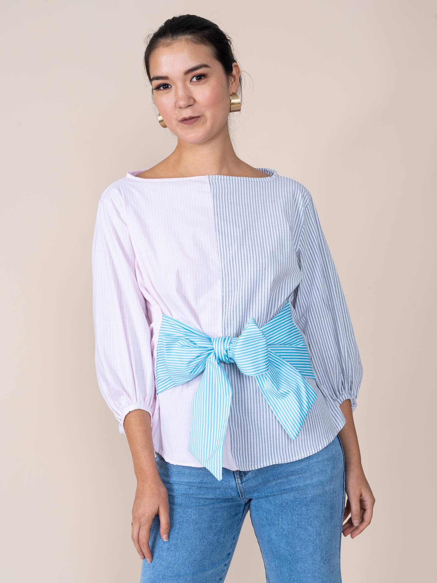 Karina Blouse Leaves Print