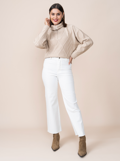 Chompa Tejida Cynthia Beige