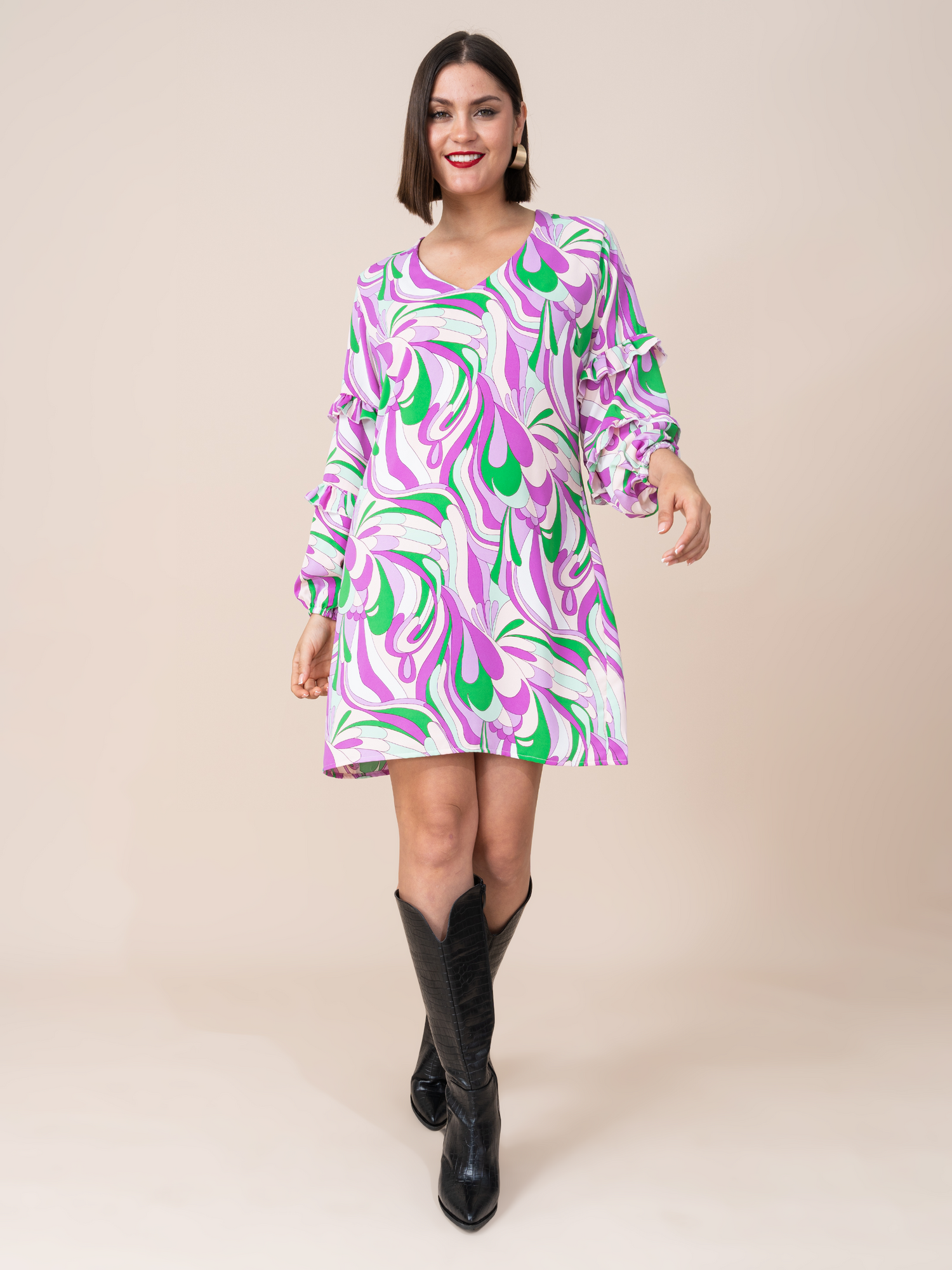 Vestido Emma Estampado Morado